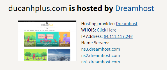 Kiến càng sử dụng hosting của Dreamhost