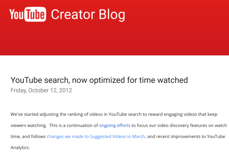 YouTube tuyên bố tập trung vào thời gian xem