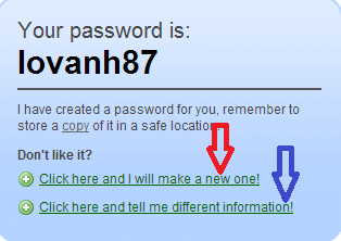 Kết quả mật khẩu được tạo ra
