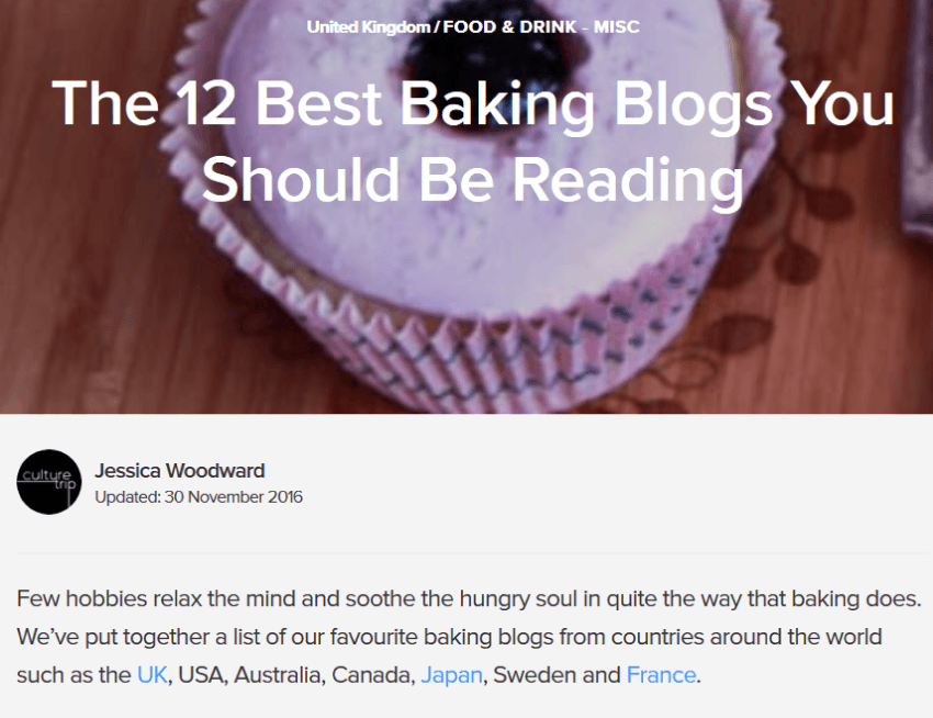 Một ví dụ về dạng danh sách các blog nên đọc