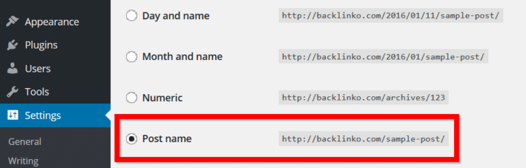 Thay đổi cấu trúc URL