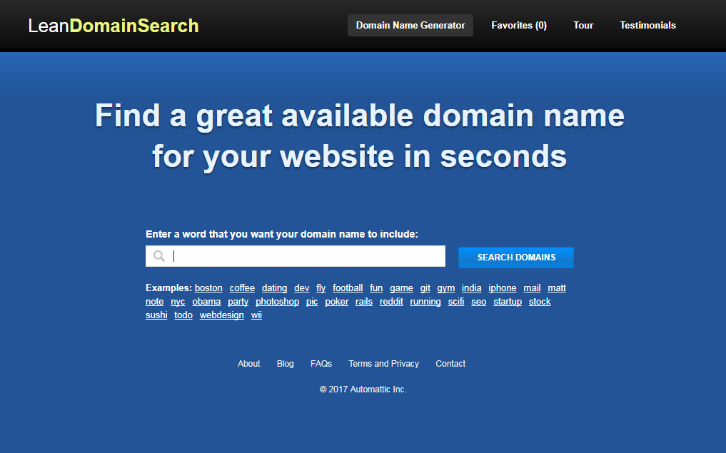 Đánh giá công cụ gợi ý tên miền Lean Domain Search (LDS)