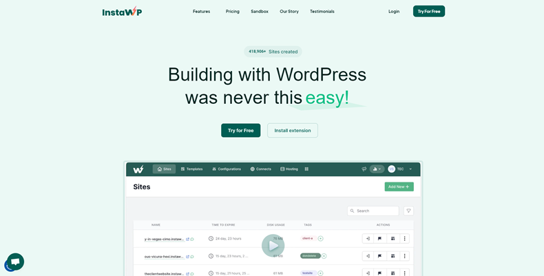 Giới thiệu instawp để học tập WordPress