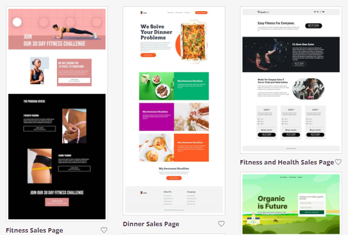 Các mẫu landing page