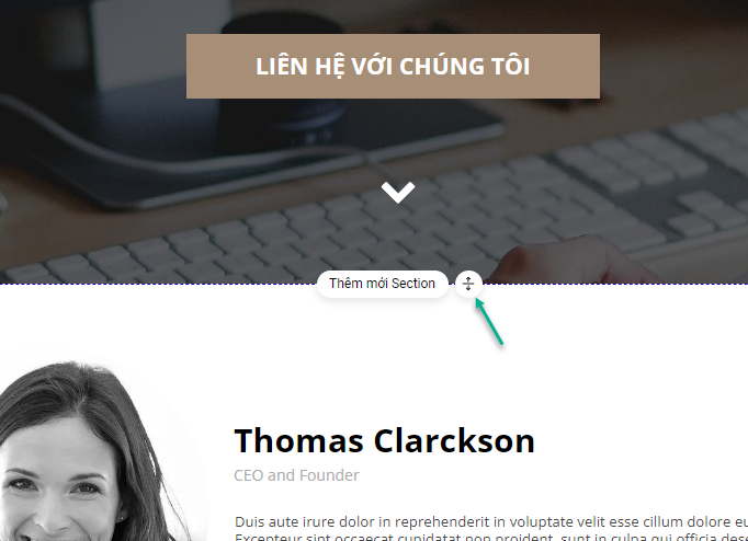 Di chuyển khoảng cách giữa các khối