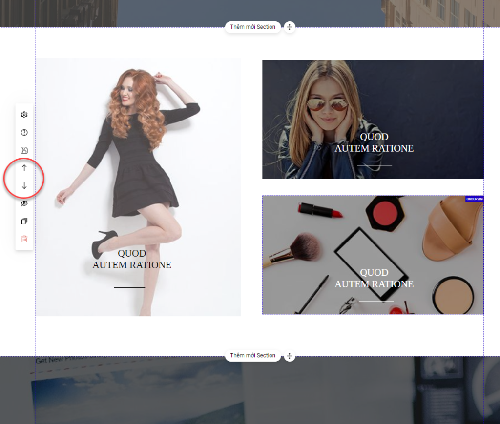 Phần áp dụng để di chuyển khối