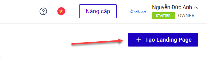 Khởi tạo trang landing page