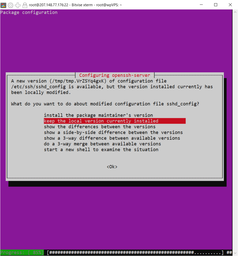 Một thông báo cần làm gì khi cập nhật Ubuntu