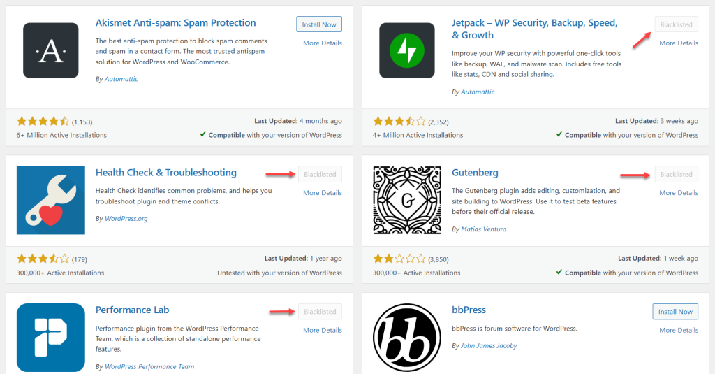 Chặn cài một số plugin WordPress