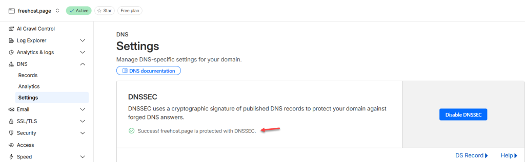 Xác thực DNSSEC thành công