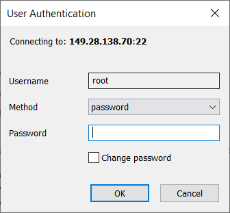 Đăng nhập vào VPS