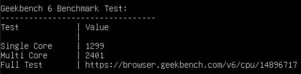 Điểm Geekbench Vultr 18$