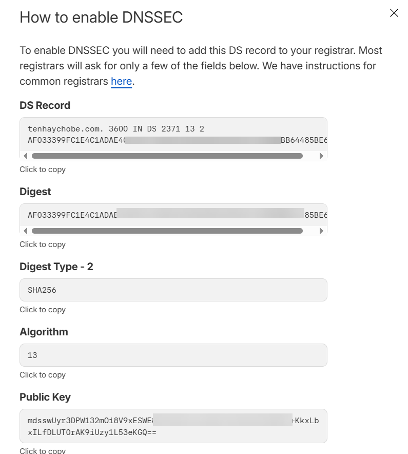 Các bản ghi DNSSEC
