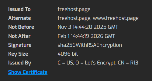 https thành công cho tên miền