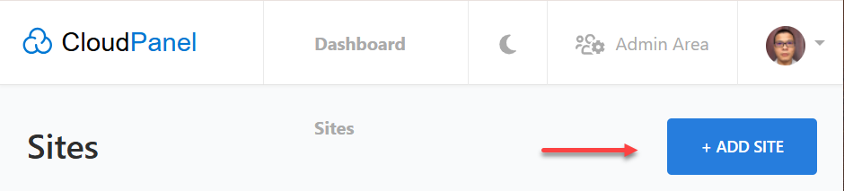 Thêm site vào CloudPanel